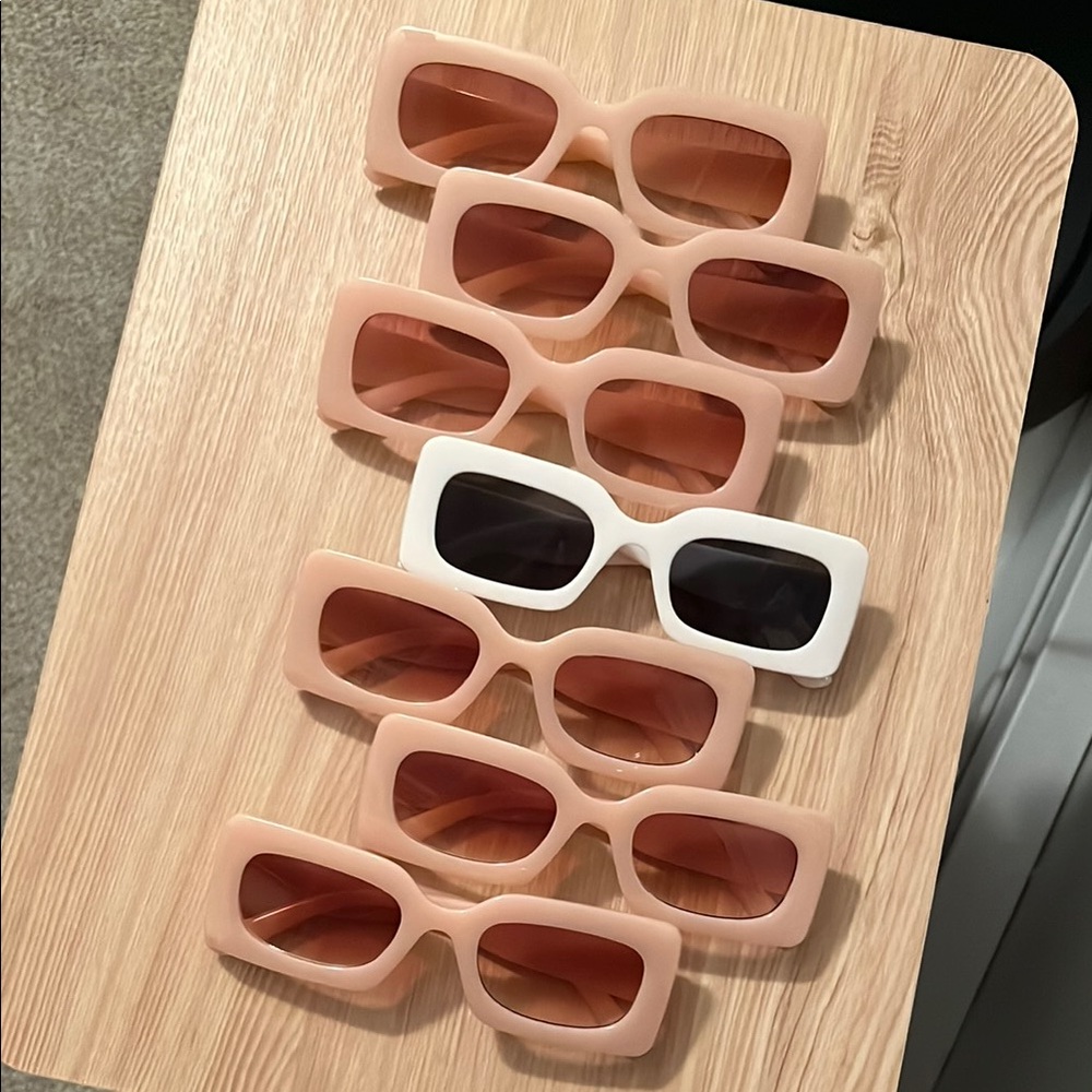 Bachelorette Accessories - Pink and White Sunglasses Set (7 pairs)